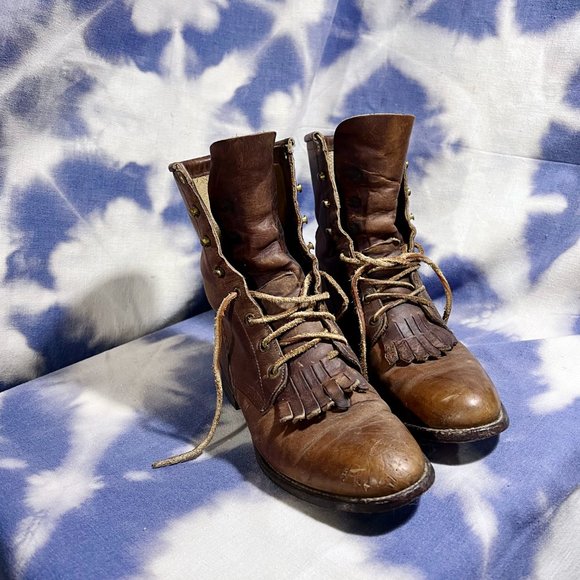 Justin leather Roper boots - Picture 2 of 12